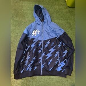 Nike tech jacket navy blue with reflective character size xl